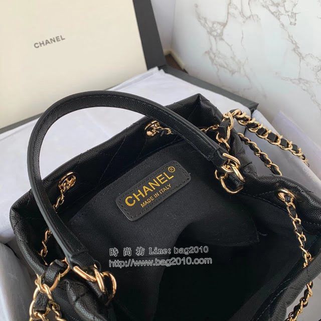 Chanel女包 香奈兒專櫃最新款女包 Chanel小號水桶抽繩鏈條斜挎包 AS0768  djc4279
